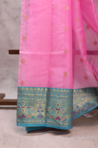 Pink Chanderi Tissue Silk Saree-SRPCTSS68