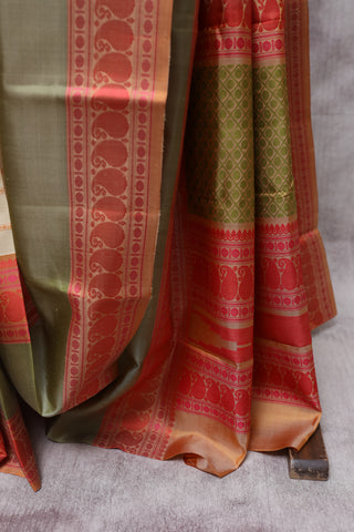 Cream Kanjeevaram Silk Saree-SRCKSS419