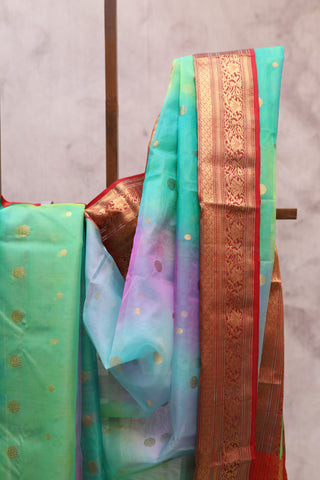 Pastel Green Chanderi Tissue Silk Saree-SRGCTSS62