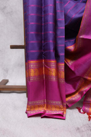 Purple Kanjeevaram Silk Saree-SRPKSS420