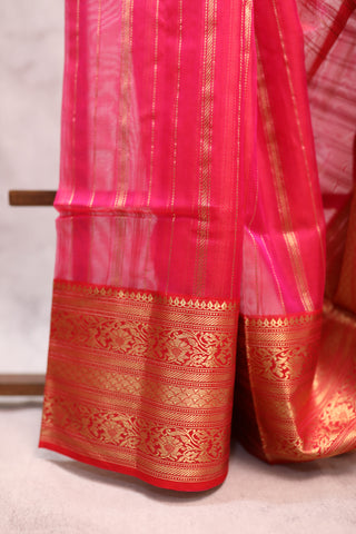 Pink Chanderi Tissue Silk Saree-SRPCTSS63