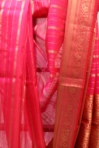 Pink Chanderi Tissue Silk Saree-SRPCTSS63