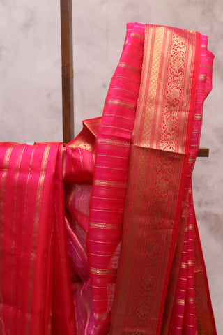 Pink Chanderi Tissue Silk Saree-SRPCTSS63