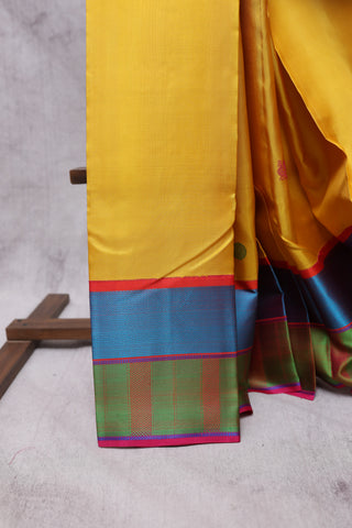 Yellow Kanjeevaram Silk Saree-SRYKSS418