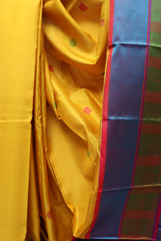 Yellow Kanjeevaram Silk Saree-SRYKSS418