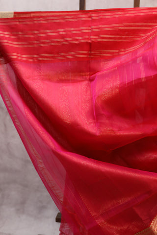 Pink Chanderi Tissue Silk Saree-SRPCTSS63