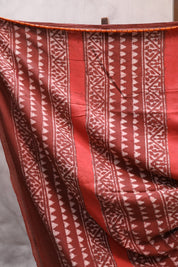 Maroon HBP Cotton Saree With Beads - SRMCS203