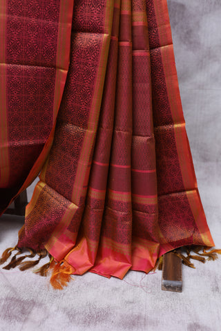 Magenta Kanjeevaram Silk Saree-SRMKSS367