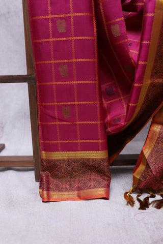 Magenta Kanjeevaram Silk Saree-SRMKSS367