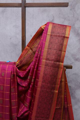 Magenta Kanjeevaram Silk Saree-SRMKSS367