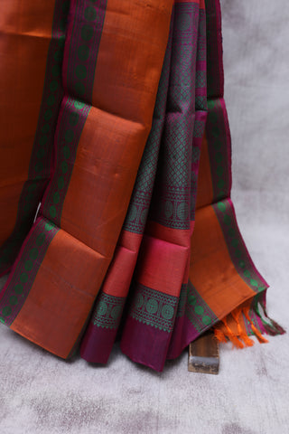 Green Kanjeevaram Silk Saree-SRGKSS391