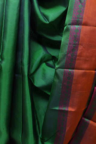 Green Kanjeevaram Silk Saree-SRGKSS391