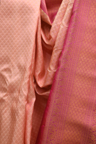 Peach Gadwal Silk Saree - SRPGSS364