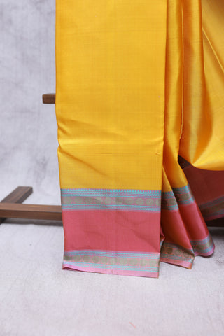 Yellow Kanjeevaram Silk Saree-SRSYKSS395