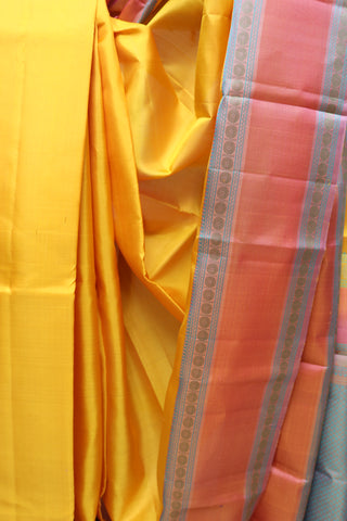 Yellow Kanjeevaram Silk Saree-SRSYKSS395