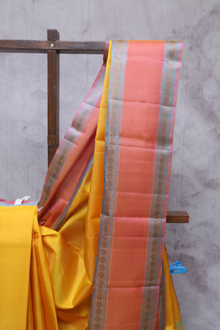 Yellow Kanjeevaram Silk Saree-SRSYKSS395