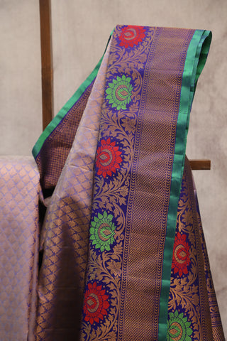 Two Tone Purple Gadwal Silk Saree - SRTTPGSS358