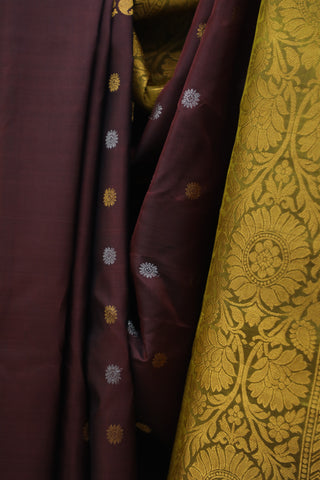 Wine Gadwal Silk Saree - SRWGSS401