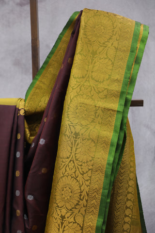 Wine Gadwal Silk Saree - SRWGSS401