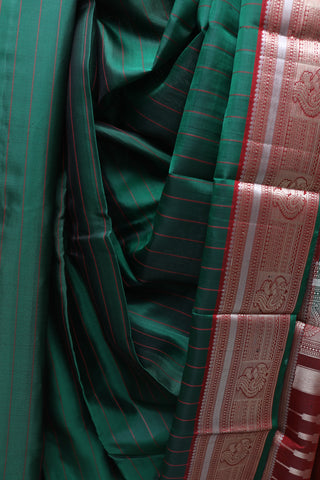 Dark Green  Kanjeevaram Silk Saree-SRDGKSS392