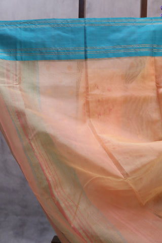 Peach Chanderi Tissue Silk Saree-SRPTSS75