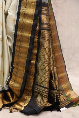 Grey Gadwal Silk Saree - SRGGSS370