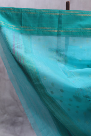 Green Chanderi Tissue Silk Saree-SRGCTSS77