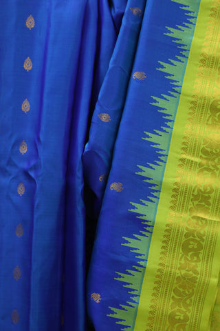 Blue Gadwal Silk Saree - SRBGSS368