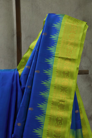 Blue Gadwal Silk Saree - SRBGSS368