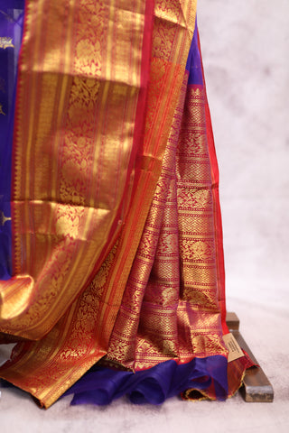 Violet Chanderi Tissue Silk Saree-SRVTSS76