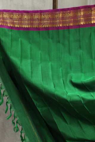 Pastel Green Gadwal Silk Saree - SRPGGSS373