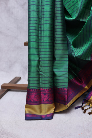 Green Kanjeevaram Silk Saree-SRGKSS363