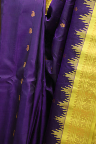 Purple Gadwal Silk Saree - SRPGSS356