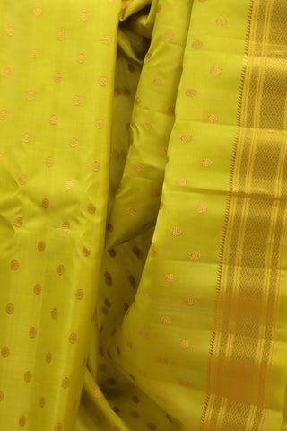 Lime Green Gadwal Silk Saree - SRLGGSS383