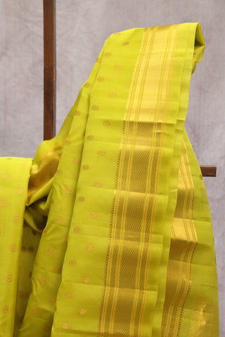 Lime Green Gadwal Silk Saree - SRLGGSS383