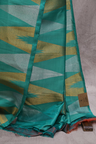 Green Gadwal Silk Saree - SRGGSS378