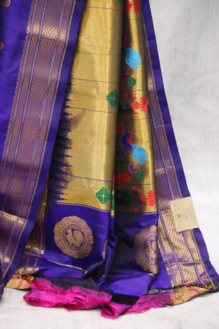 Blue Gadwal Silk Saree - SRBGSS390