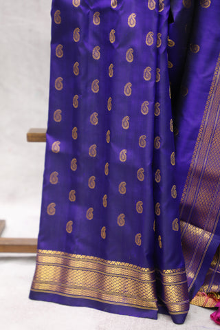 Blue Gadwal Silk Saree - SRBGSS390