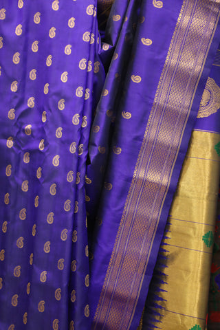 Blue Gadwal Silk Saree - SRBGSS390