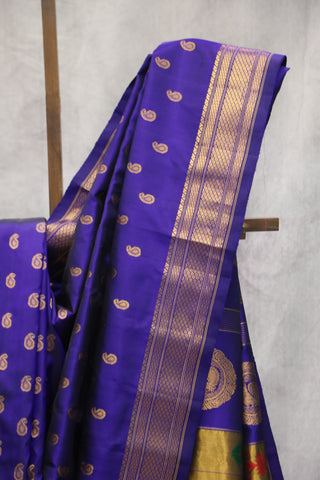 Blue Gadwal Silk Saree - SRBGSS390