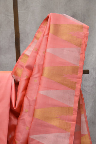 Peach Gadwal Silk Saree - SRPGSS379