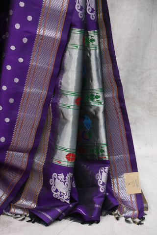 Purple Gadwal Silk Saree - SRPGSS389