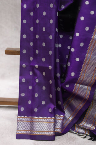 Purple Gadwal Silk Saree - SRPGSS389