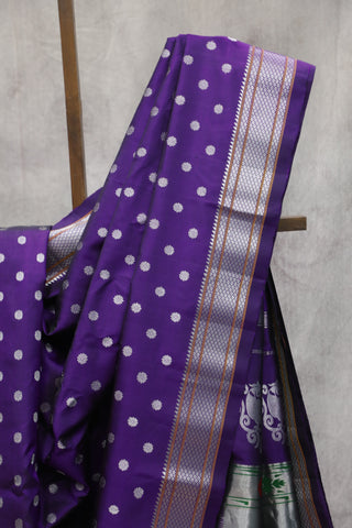 Purple Gadwal Silk Saree - SRPGSS389