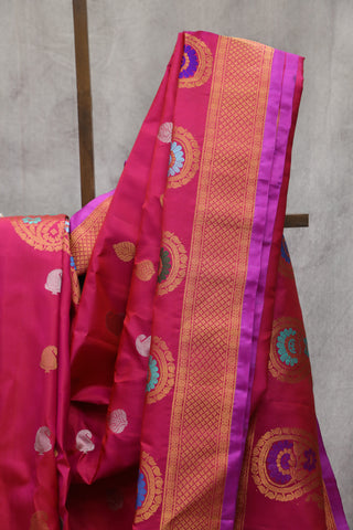 Pink Gadwal Silk Saree - SRPGSS381