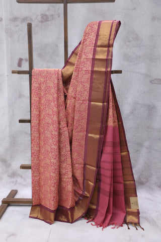 Peach  Kanchi Cotton Saree-SRSKCS216EX