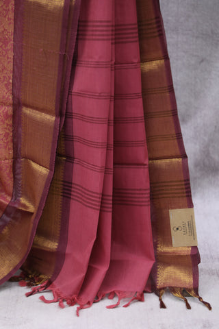 Peach  Kanchi Cotton Saree-SRSKCS216EX