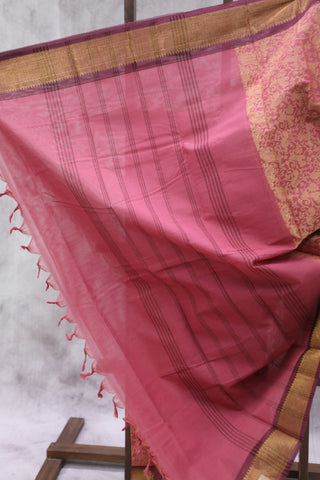 Peach  Kanchi Cotton Saree-SRSKCS216EX