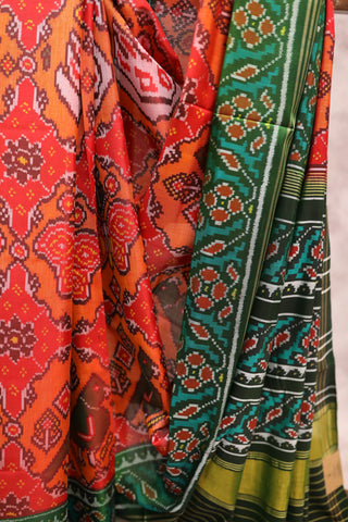 Orange Rajkot Patola Silk Saree - SRORPSS202