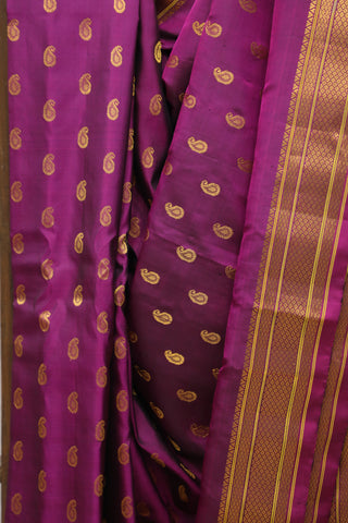 Magenta Gadwal Silk Saree - SRMGSS384